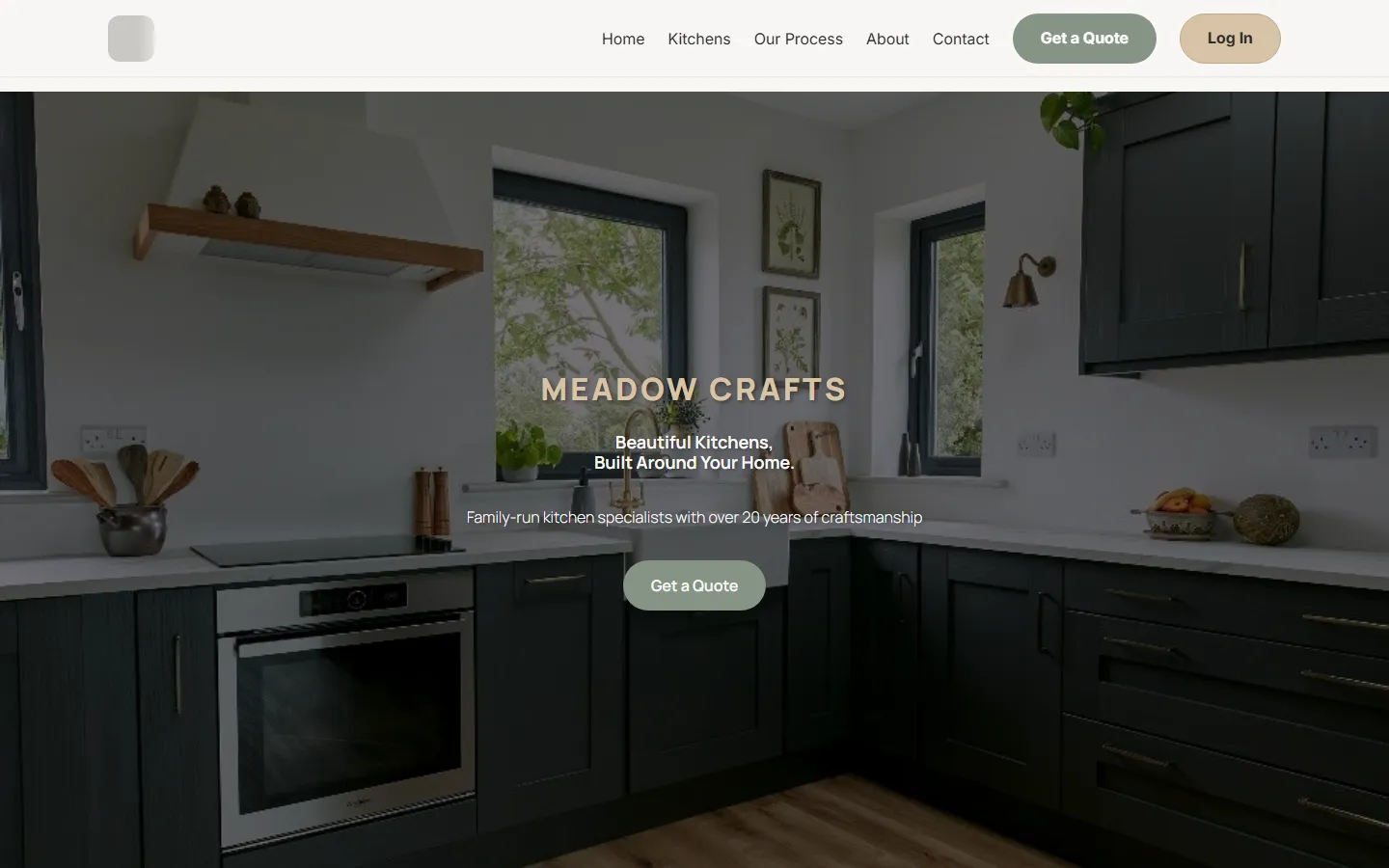 Meadow Crafts Website Layout